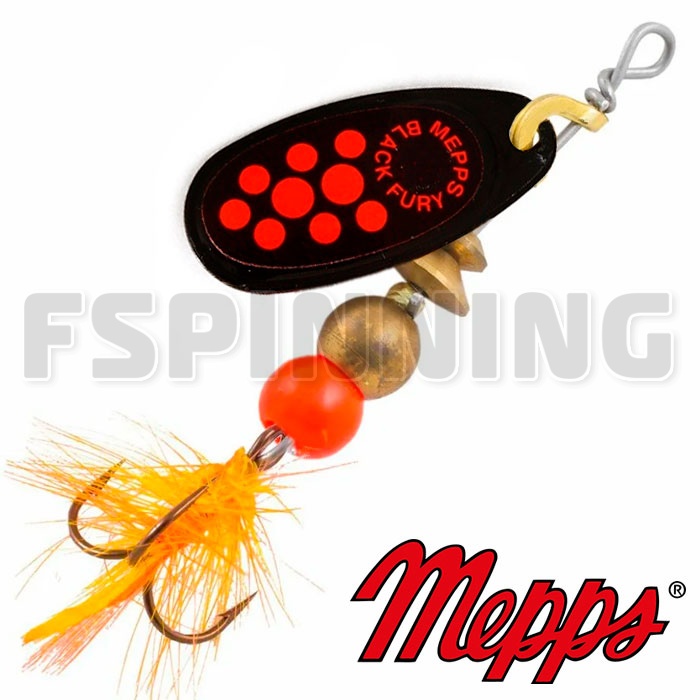 Блесна Mepps Comet Black Fury Mouche 0 2.5gr NR