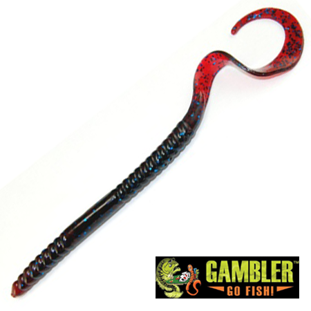 Мягкие приманки Gambler Ribbon Tail 10 #Plum Blue Glitter 10шт