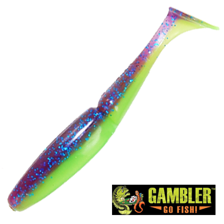 Мягкие приманки Gambler EZ Swimmer 4,25 #Plum Rita 7шт
