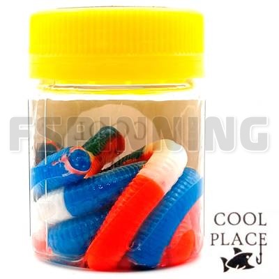 Силиконовые приманки Cool Place Stretch Floating 65mm сыр #blue white red