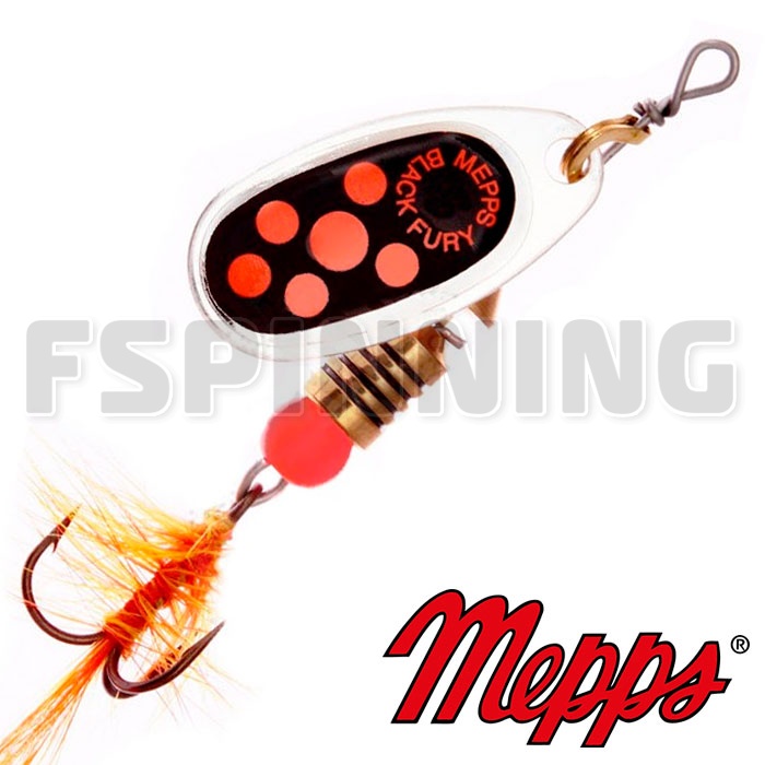 Блесна Mepps Comet Black Fury Mouche 4 9gr AG