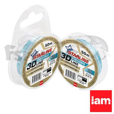 Леска Iam Starline 3D 50m Blue 0.10mm 1.2kg - купить в интернет-магазине в Москве