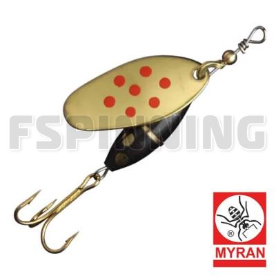 Блесна вращающаяся Myran Panter Prick 3г Guld Rod