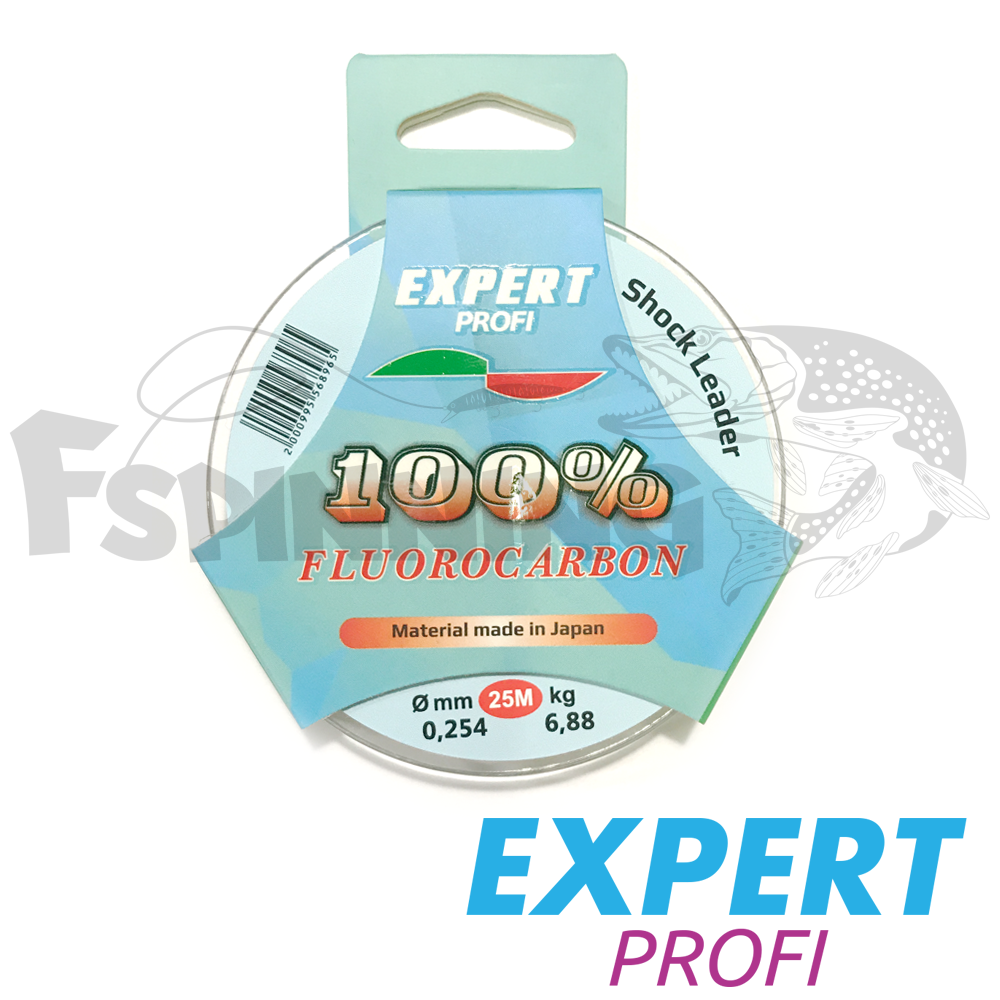 Флюорокарбон Expert Profi Fluorocarbon 100% 25m 0.125mm/1.68kg - купить в интернет-магазине в Москве