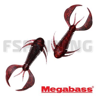 Мягкие приманки Megabass Rock Hog 2.5 Black Back Clear Red 7шт