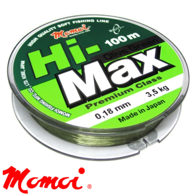 Леска Momoi Hi-Max Olive Green 100m #0.30mm/9.0kg (оливковый) - купить в интернет-магазине в Москве