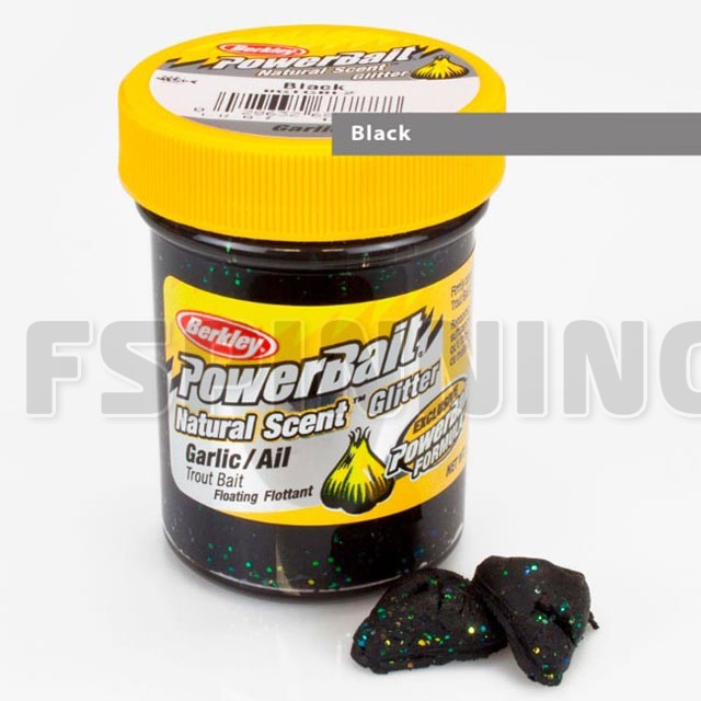 Форелевая паста Berkley Power Bait Natural Scent Garlic #Black чеснок