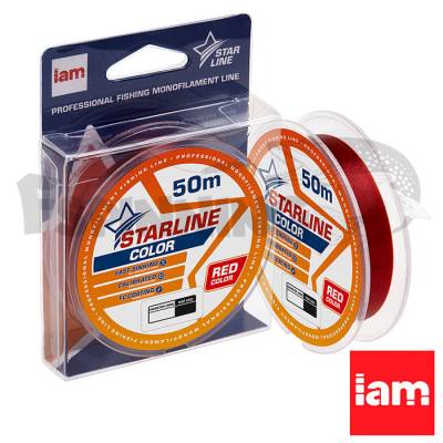 Леска Iam Starline 50m Red 0.203mm 4.3kg - купить в интернет-магазине в Москве