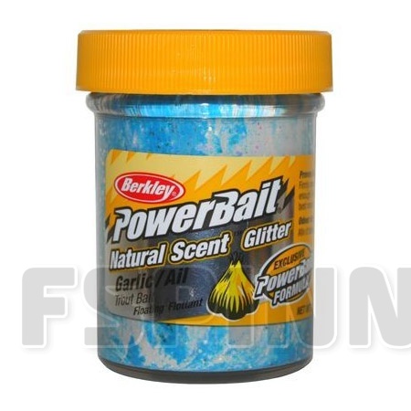 Форелевая паста Berkley Power Bait Natural Scent Garlic #White/Neon Blue чеснок