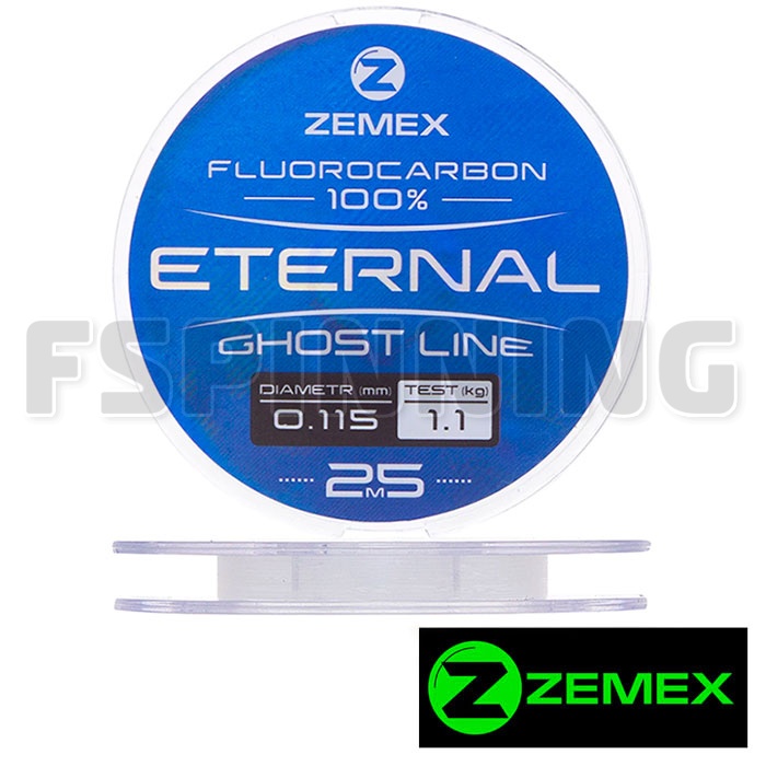 Zemex Eternal Ghost Line 100% Fluorocarbon 25 м 0,115 мм/1,1 кг - купить в интернет-магазине в Москве