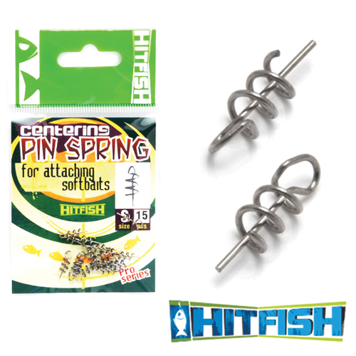 Фиксатор силиконовых приманок Hitfish Centering Pin Spring M 15 шт - купить в интернет-магазине в Москве
