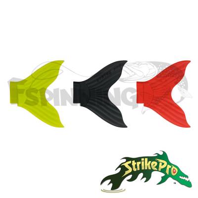 Набор хвостов для воблера Strike Pro X Buster #Chartreuse/Black/Red 3шт