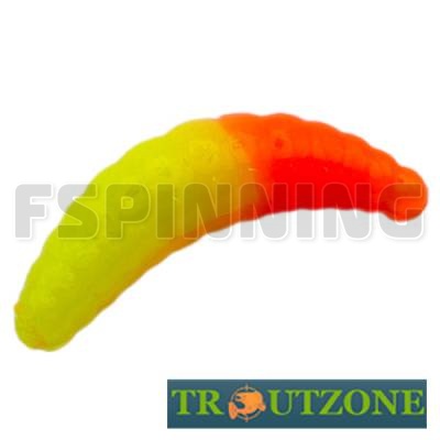 Мягкие приманки Trout Zone Maggot 1.6g/40mm chartreuse/orange сыр 10шт