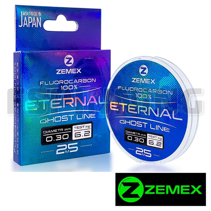 Zemex Eternal Ghost Line 100% Fluorocarbon 25 м 0,30 мм/6,2 кг - купить в интернет-магазине в Москве