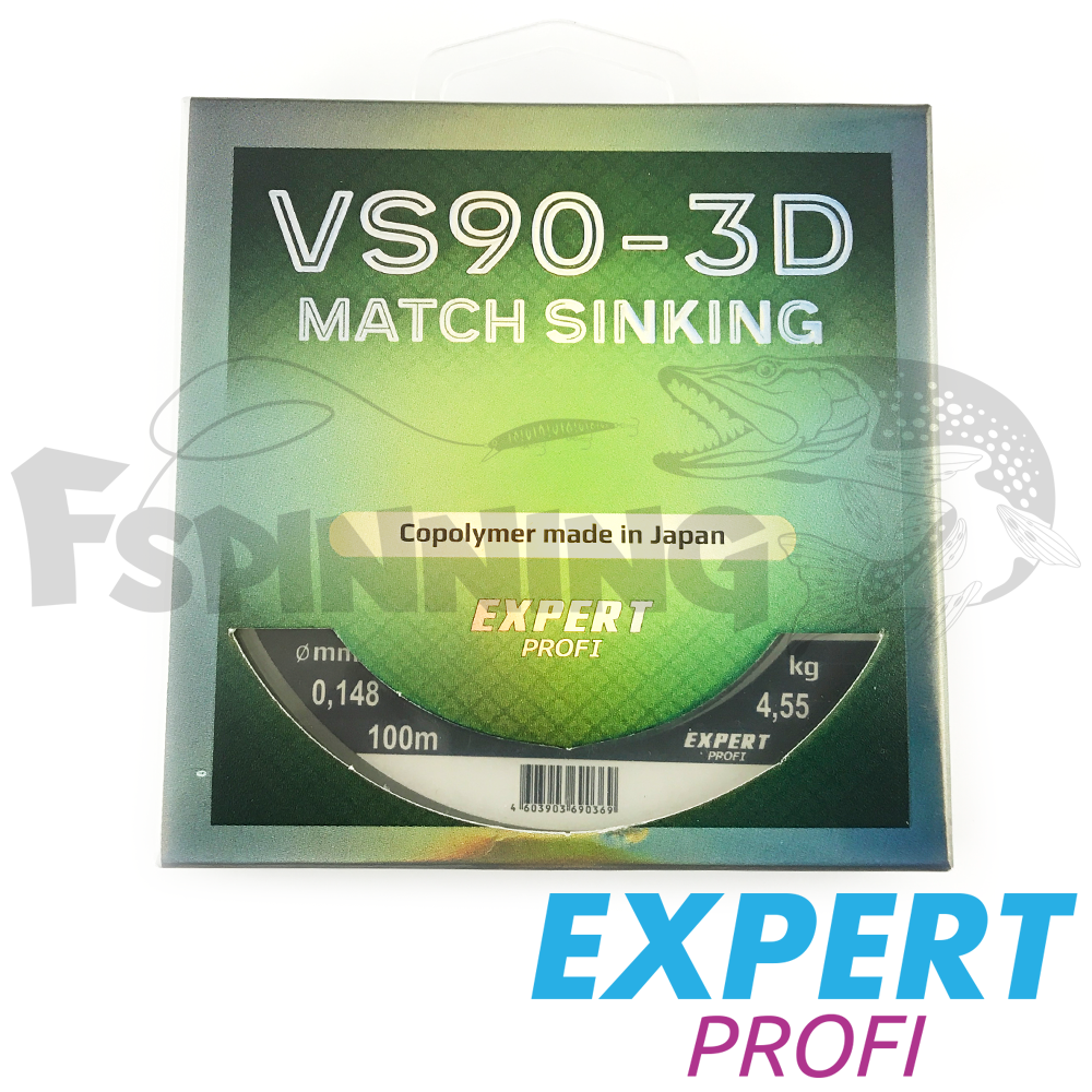 Леска Expert Profi VS90 3D Match Sinking 100m 0.261mm/11.9kg - купить в интернет-магазине в Москве