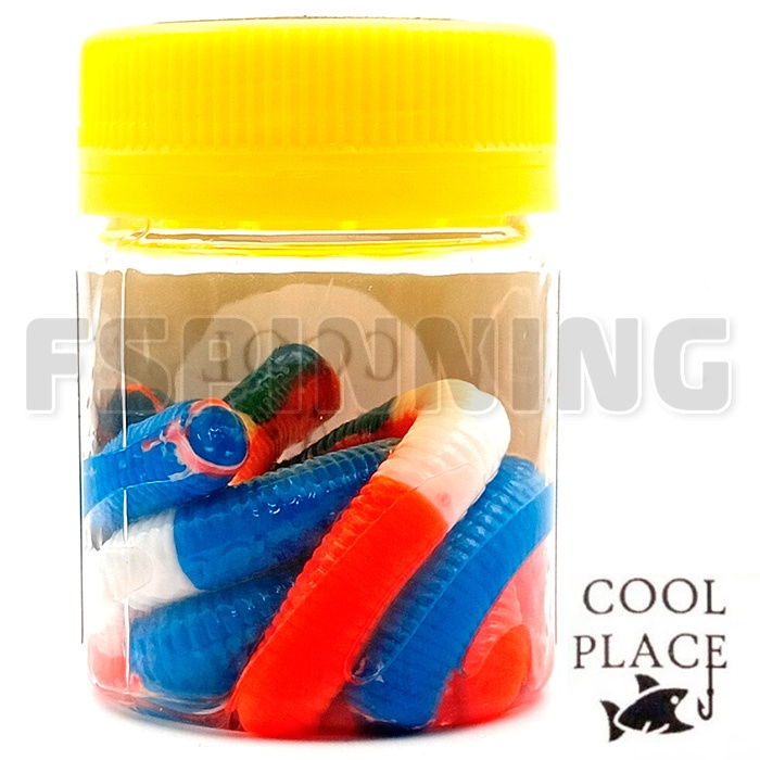 Силиконовые приманки Cool Place Stretch Floating 65mm сыр #blue white red