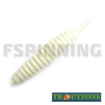 Мягкие приманки Trout Zone Ribber Pupa 2.1g/51mm white сыр 6шт