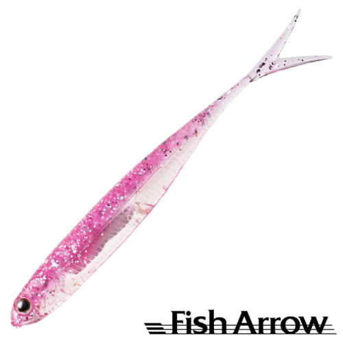 Мягкие приманки Fish Arrow Flash J Split 4 SW #101 Pink/Silver 5шт
