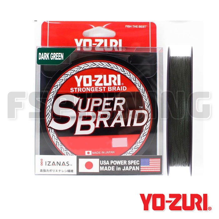 Шнур Yo-Zuri Superbraid 135m Dark Green #2 0.19mm 15lb 7kg - купить в интернет-магазине в Москве