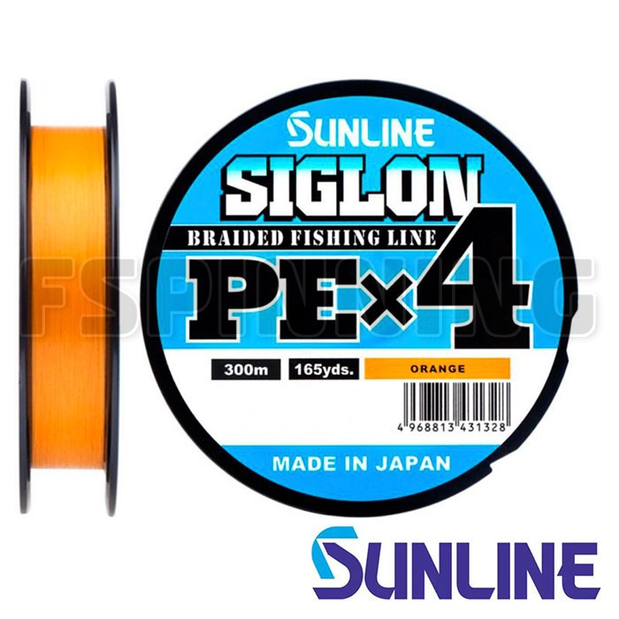 Шнур Sunline Siglon PE X4 Orange 300m #1.5 25lb 0.21mm 11kg - купить в интернет-магазине в Москве