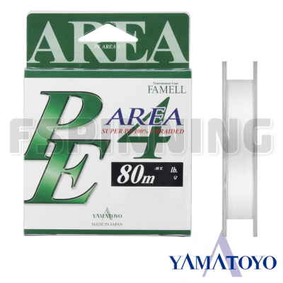 Шнур Yamatoyo Area Super PE X4 80m white #0.2 4lb 0.074mm 1.7kg - купить в интернет-магазине в Москве