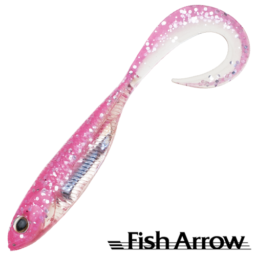 Мягкие приманки Fish Arrow Flash J Grub 4,5 SW #117 Glow Pink/Silver 5шт