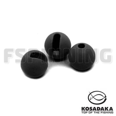 Груз-головка Kosadaka Бусинка с прорезью TJB-RB Matt Black 0.35gr 5шт - купить в интернет-магазине в Москве
