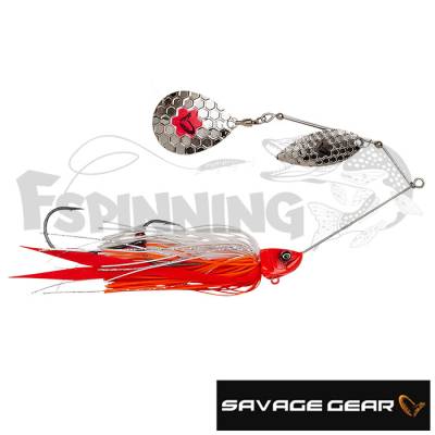 Спиннербейт Savage Gear Da-Mega Bush Spinnerbait 210 #Red Head Silver - купить в Москве