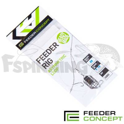 Оснастка фидерная Feeder Concept Asymmetric Loop 100gr d0.35mm/0.18mm крючок #8