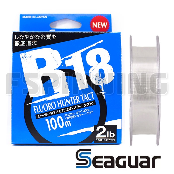 Флюорокарбон Seaguar R18 Fluoro Hunter Tact 100m 4 0.330mm/16lb/7.2kg - купить в интернет-магазине в Москве