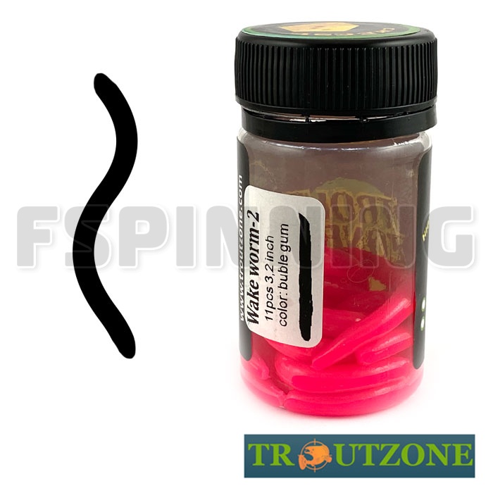 Мягкие приманки Trout Zone Wake Worm 2 3.2g/71mm сыр bubblegum 11шт