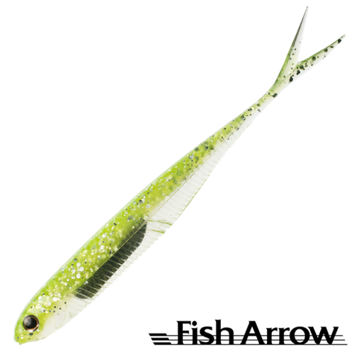 Мягкие приманки Fish Arrow Flash J Split 4 SW #102 Chartreuse/Silver 5шт