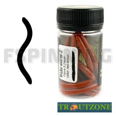 Мягкие приманки Trout Zone Wake Worm 2 3.2g/71mm сыр red brown 11шт