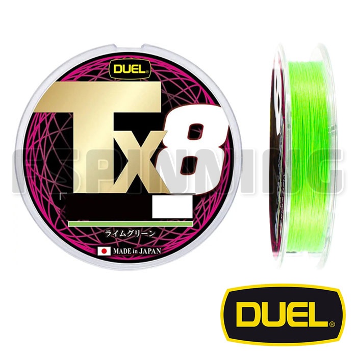 Шнур Duel Tx8 200m Lime Green #1.2 0.19mm 12.2kg - купить в интернет-магазине в Москве