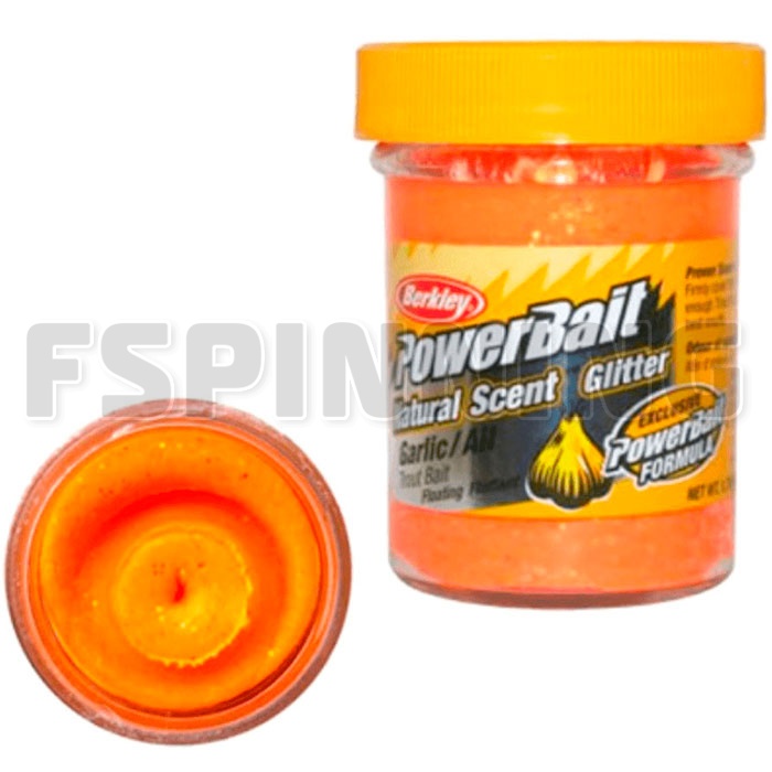 Форелевая паста Berkley Power Bait Natural Scent Garlic #Fluo Orange чеснок