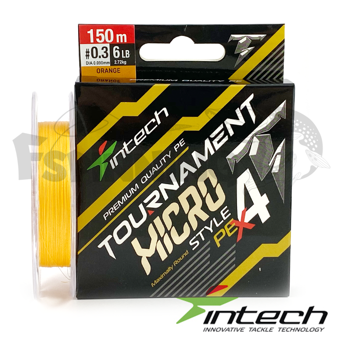 Шнур Intech Tournament Micro Style PE X4 150m orange #0.4 0.104mm/3.63kg - купить в интернет-магазине в Москве