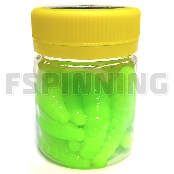 Силиконовые приманки Cool Place Maggot Stretch Floating 1.6 сыр #green 10шт