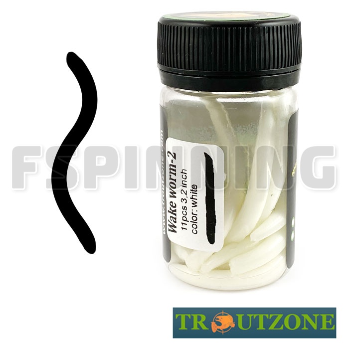Мягкие приманки Trout Zone Wake Worm 2 3.2g/71mm сыр white 11шт