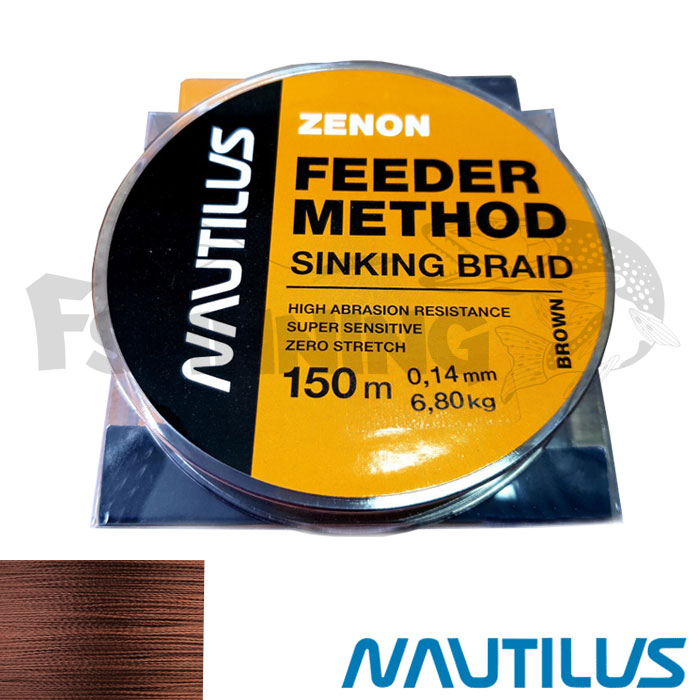 Шнур Nautilus Zenon Feeder and Method Braid Brown 150m 0.10mm/4.1kg (коричневый) - купить в интернет-магазине в Москве