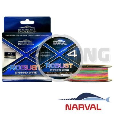 Шнур Narval Fishing Robust X4 PE 150m multicolour #1 0.165mm 7.5kg - купить в интернет-магазине в Москве