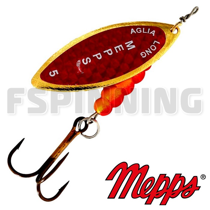 Блесна Mepps Aglia Long Redbo 5 29gr OR