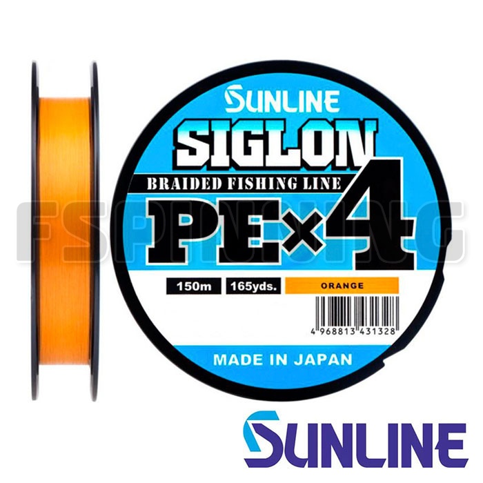 Шнур Sunline Siglon PE X4 150m orange #0.2 3lb 0.076mm 1.6kg - купить в интернет-магазине в Москве
