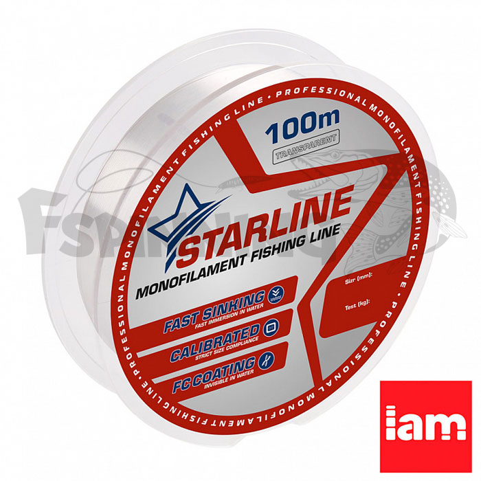 Леска Iam Starline 100m Transparent 0.105mm 1.4kg - купить в интернет-магазине в Москве