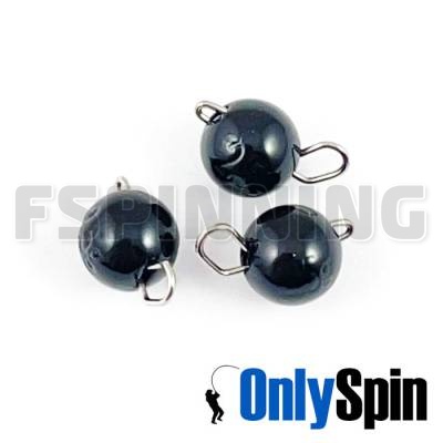 Груз OnlySpin чебурашка вольфрамовая черная 5gr 3шт - купить в интернет-магазине в Москве
