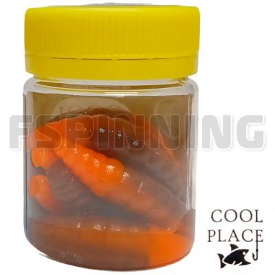 Силиконовые приманки Cool Place Maggot Stretch Floating 1.6 сыр #brown orange 10шт