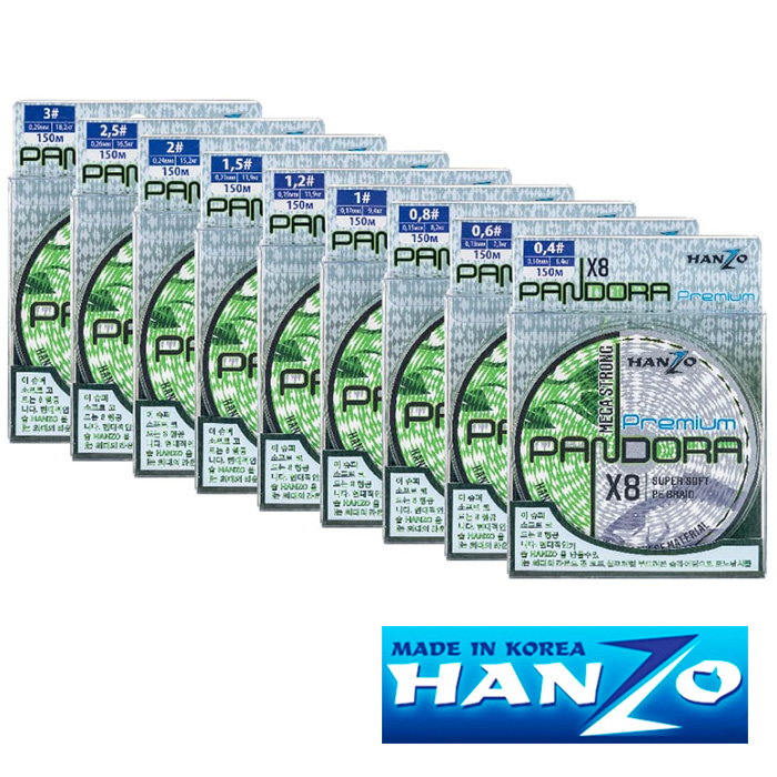 Шнур Hanzo Pandora Mega Strong x8 2.5 150м 0,26 мм 16.5 кг Flash Green - купить в интернет-магазине в Москве