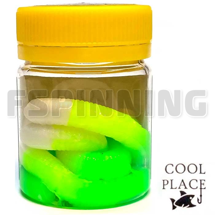 Силиконовые приманки Cool Place Stretch Floating 65mm сыр #white lemon green