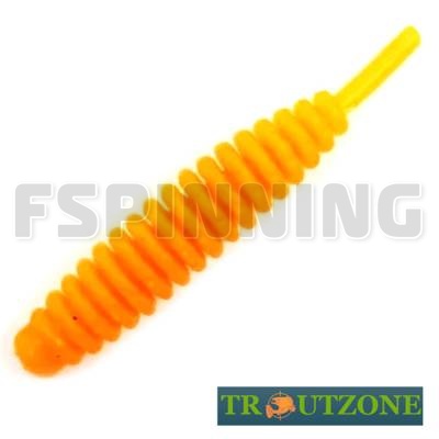 Мягкие приманки Trout Zone Ribber Pupa 1.8g/45mm persik сыр 10шт