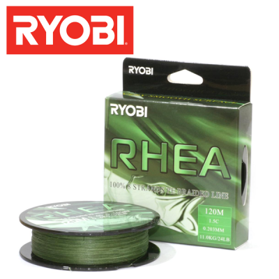 Шнур Ryobi Rhea PE X8 120m dark green 0.234mm/14kg - купить в интернет-магазине в Москве