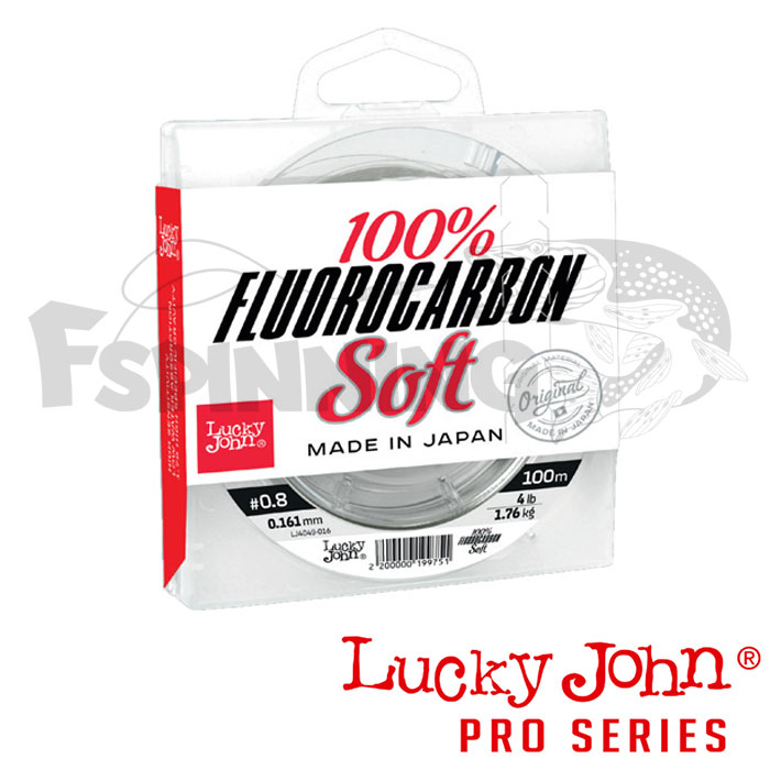 Флюорокарбон Lucky John 100% Fluorocarbon Soft 100m 0.161mm/1.76kg - купить в интернет-магазине в Москве